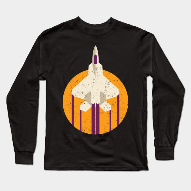 F-22 Raptor Jet Fighter Airplane Long Sleeve T-Shirt by danchampagne